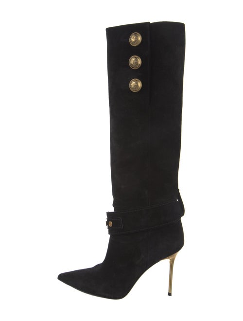 Balmain Suede Lace-Up Boots