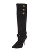 Balmain Suede Lace-Up Boots