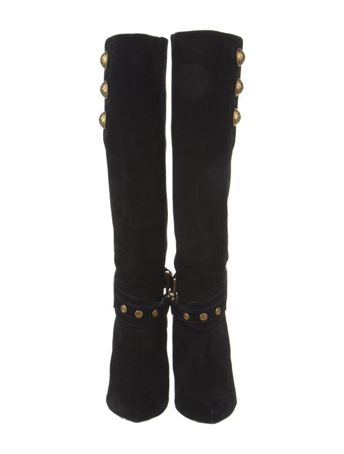 Balmain Suede Lace-Up Boots