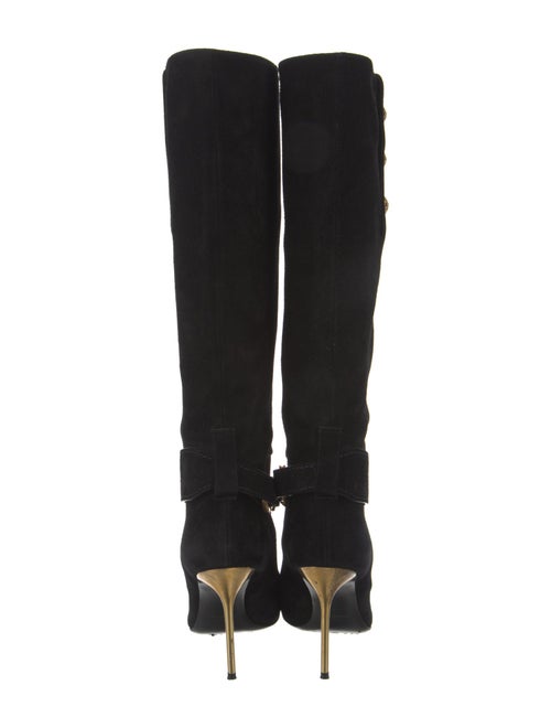 Balmain Suede Lace-Up Boots