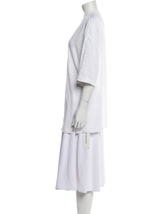 Balmain Linen Plunge Neckline Tunic