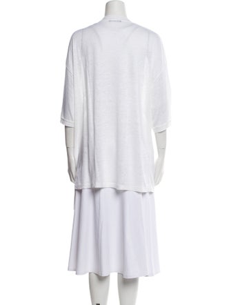 Balmain Linen Plunge Neckline Tunic