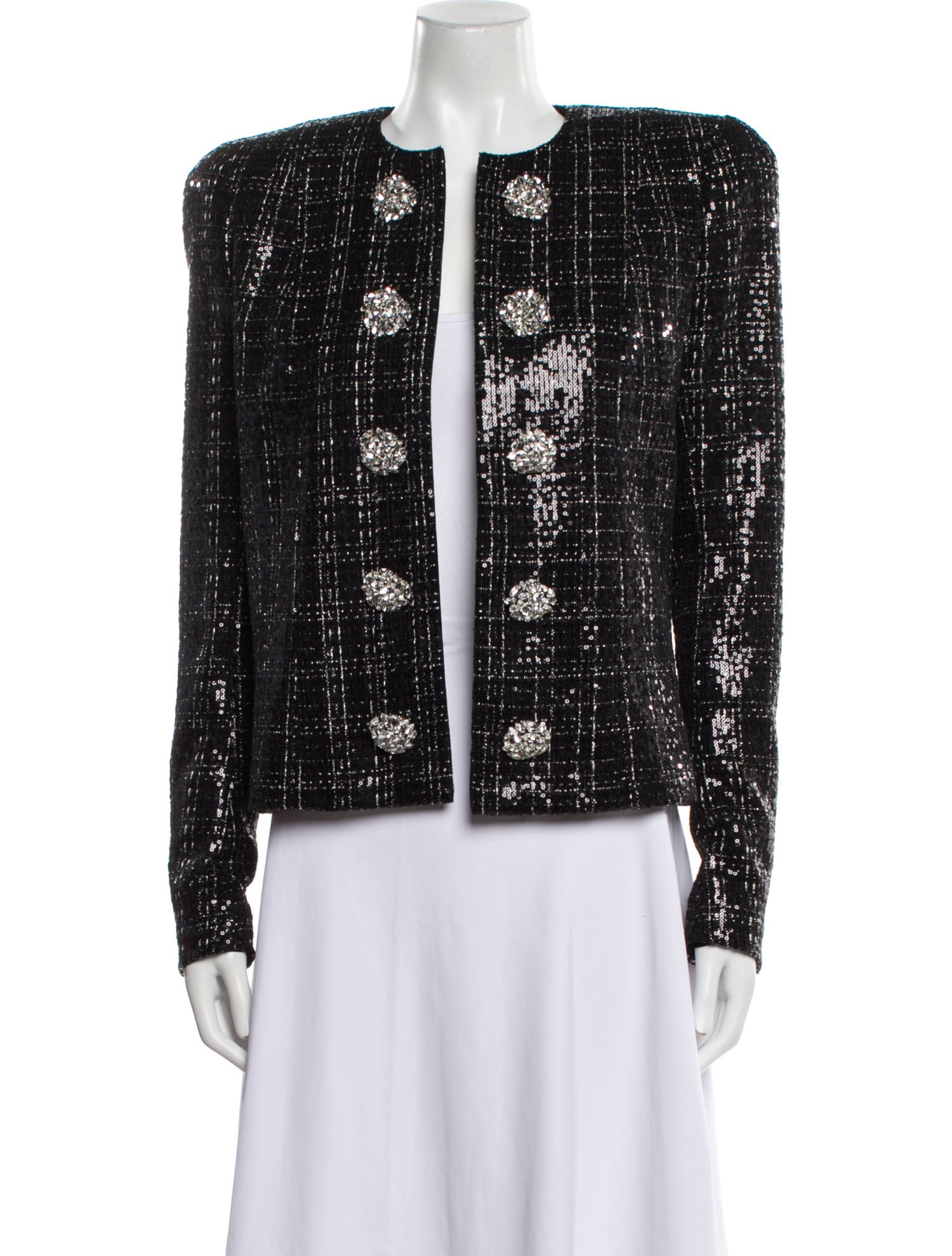 Balmain Tweed Pattern Evening Jacket w/ Tags