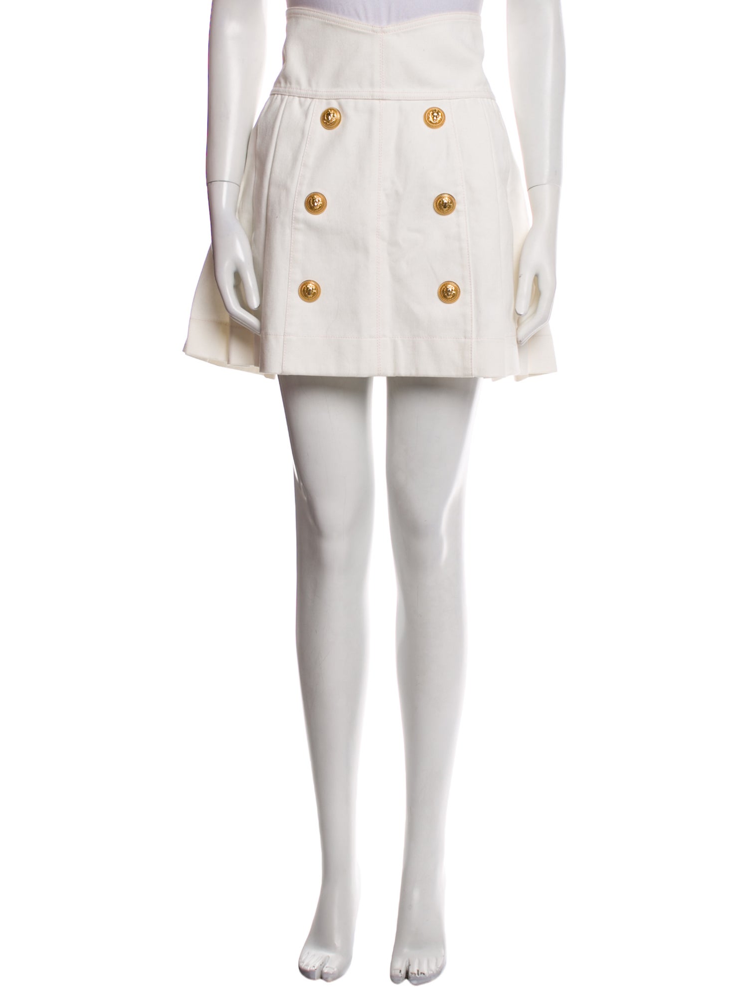 Balmain Pleated Accents Mini Skirt w/ Tags
