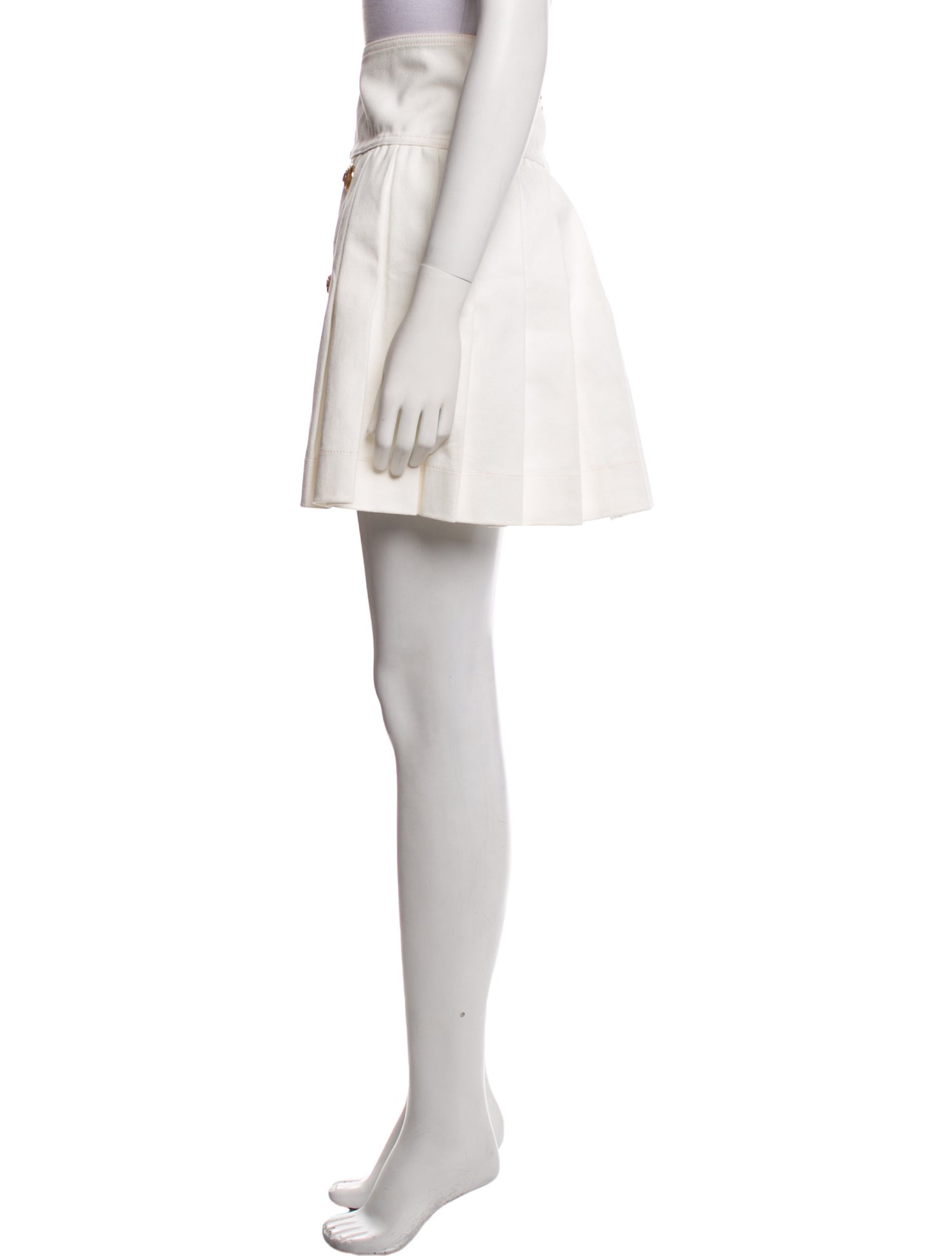 Balmain Pleated Accents Mini Skirt w/ Tags