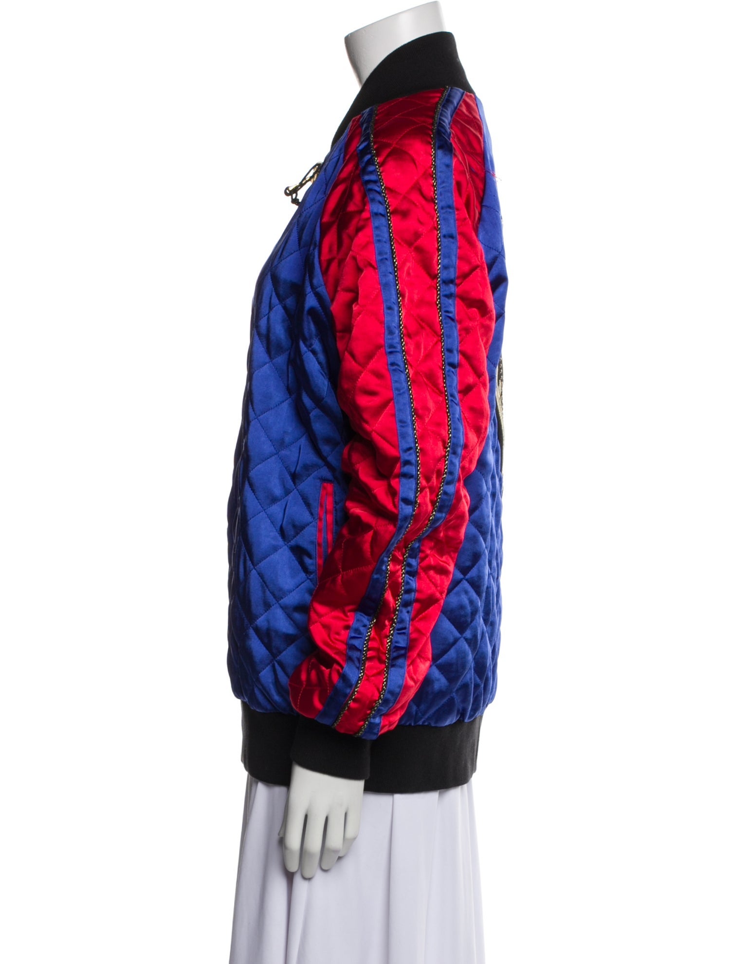 Balmain Colorblock Pattern Bomber Jacket w/ Tags