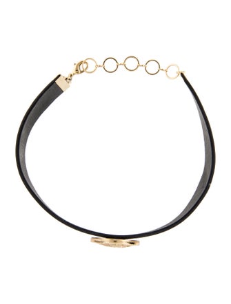 Balmain Leather Logo Choker