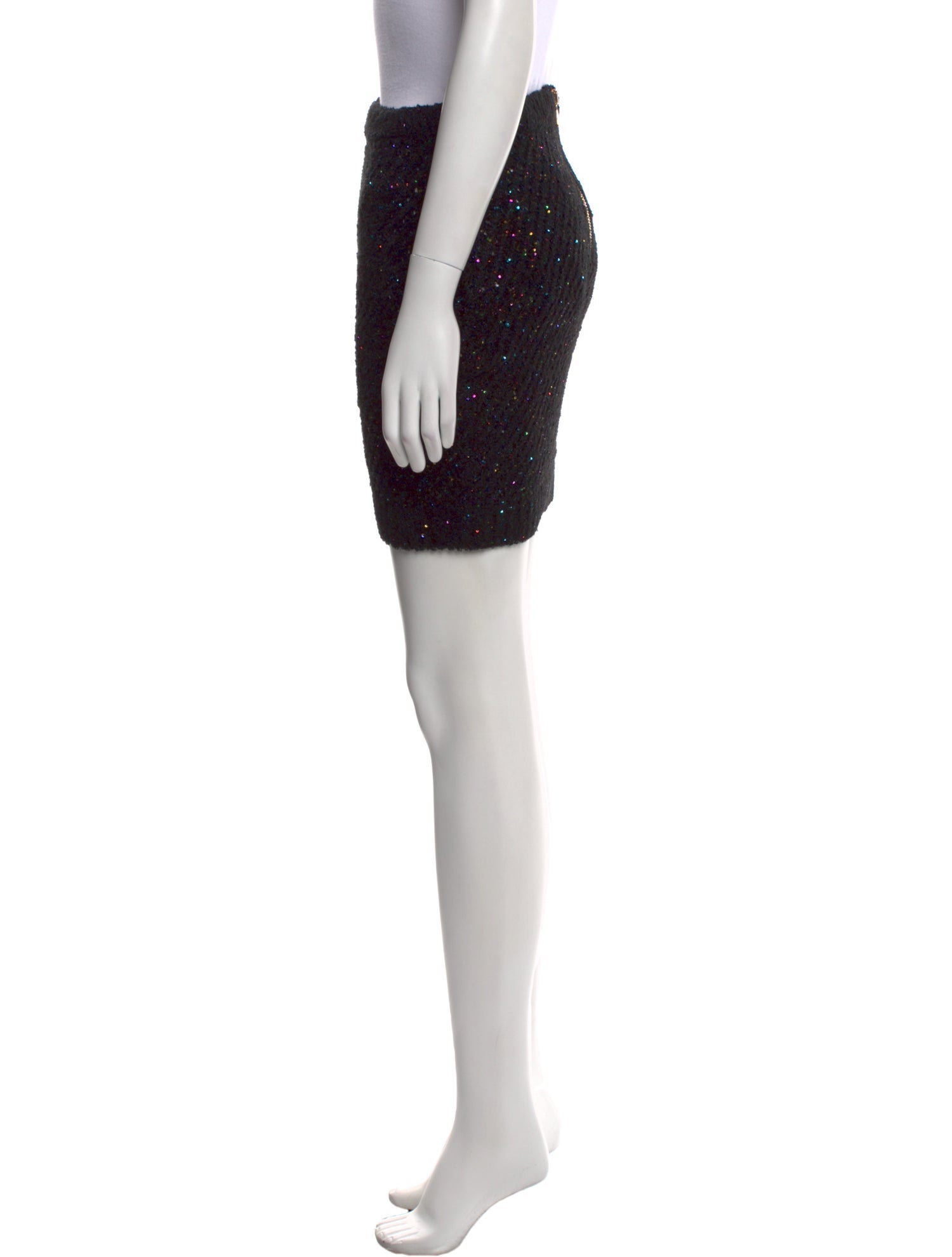 Balmain Sequin Embellishments Mini Skirt