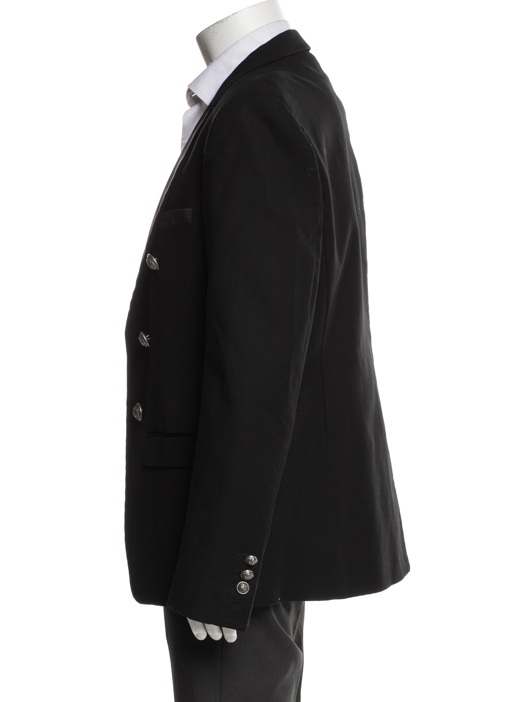 Balmain Raw-Edge Trim Blazer