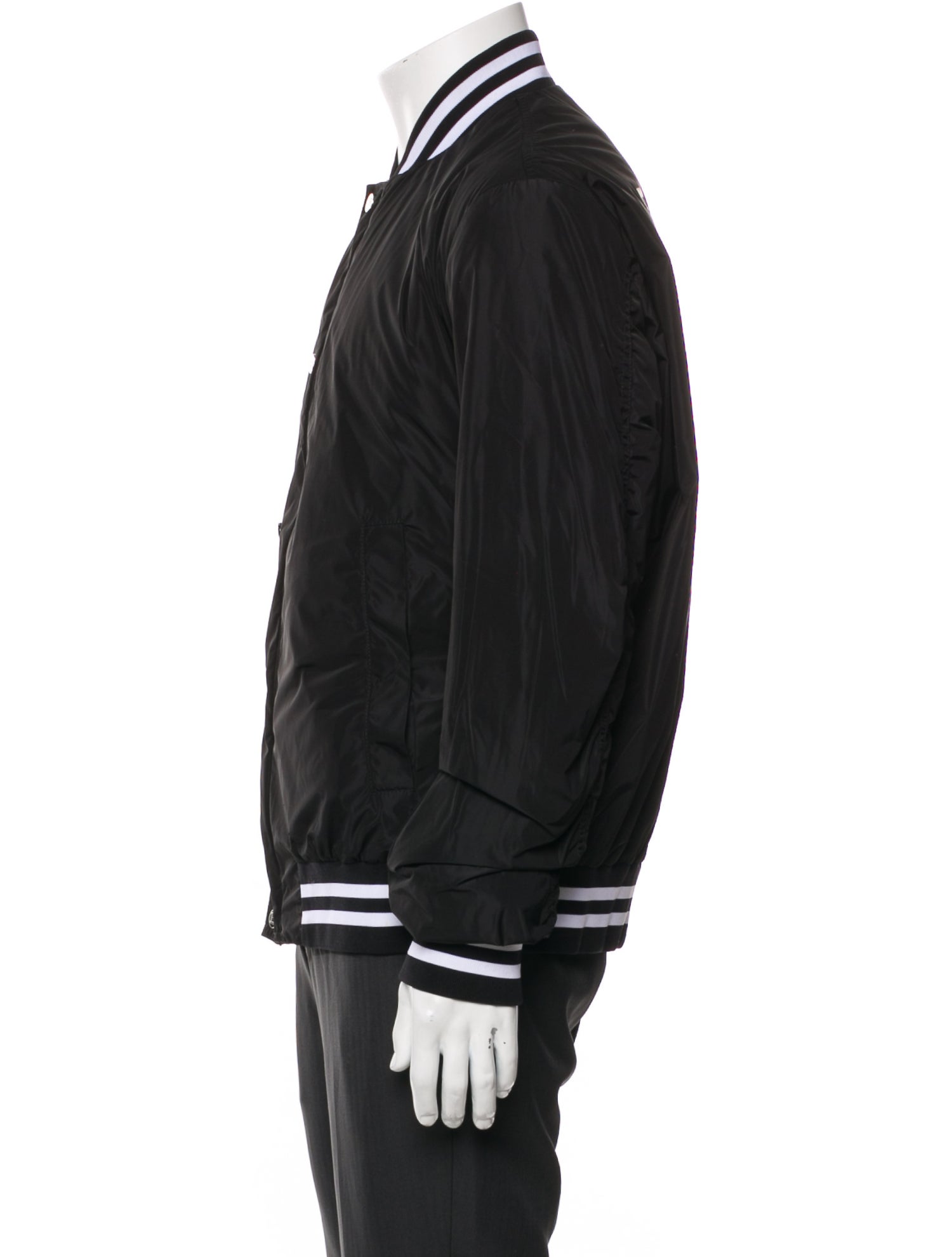 Balmain Striped Bomber Jacket