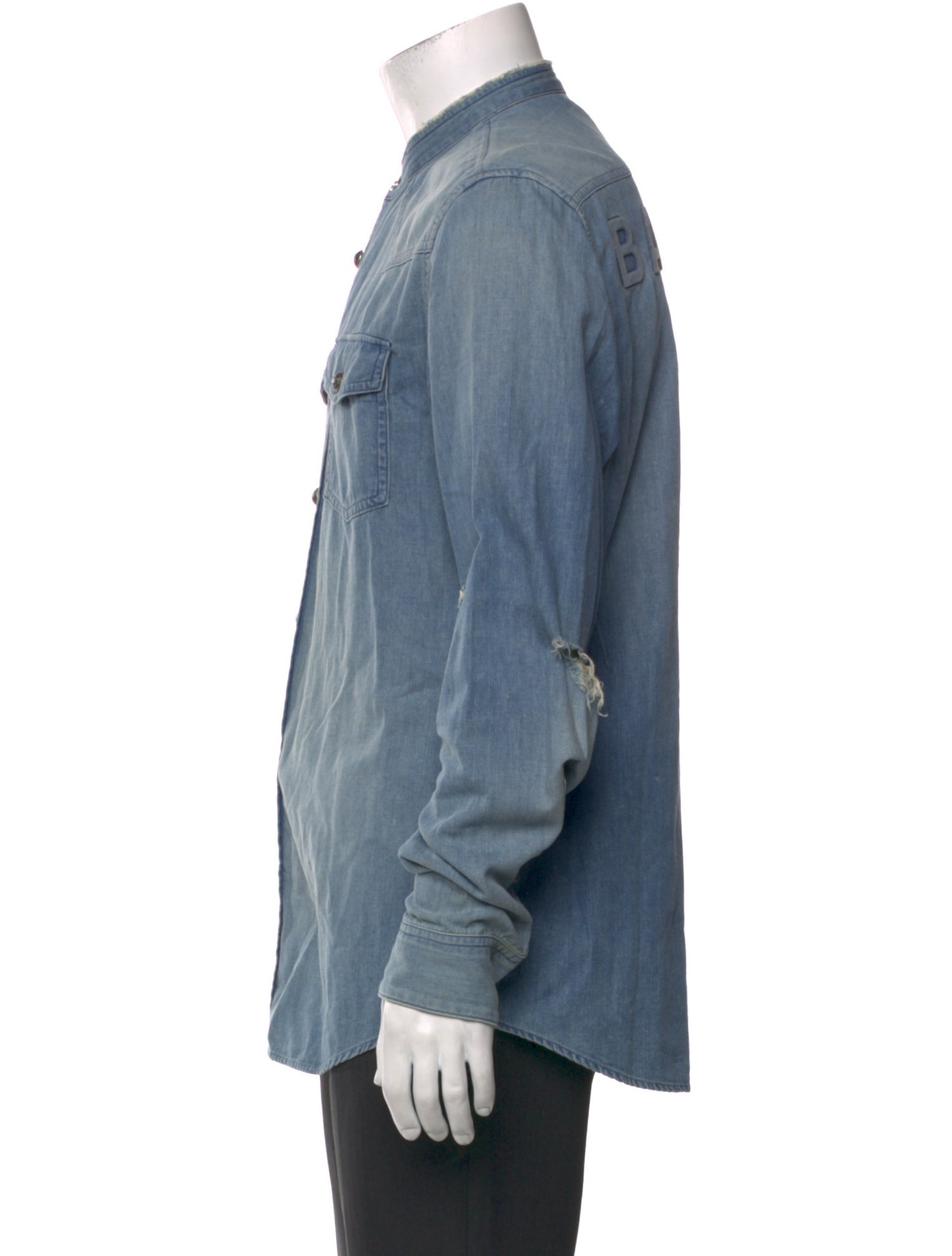 Balmain Long Sleeve Denim Shirt