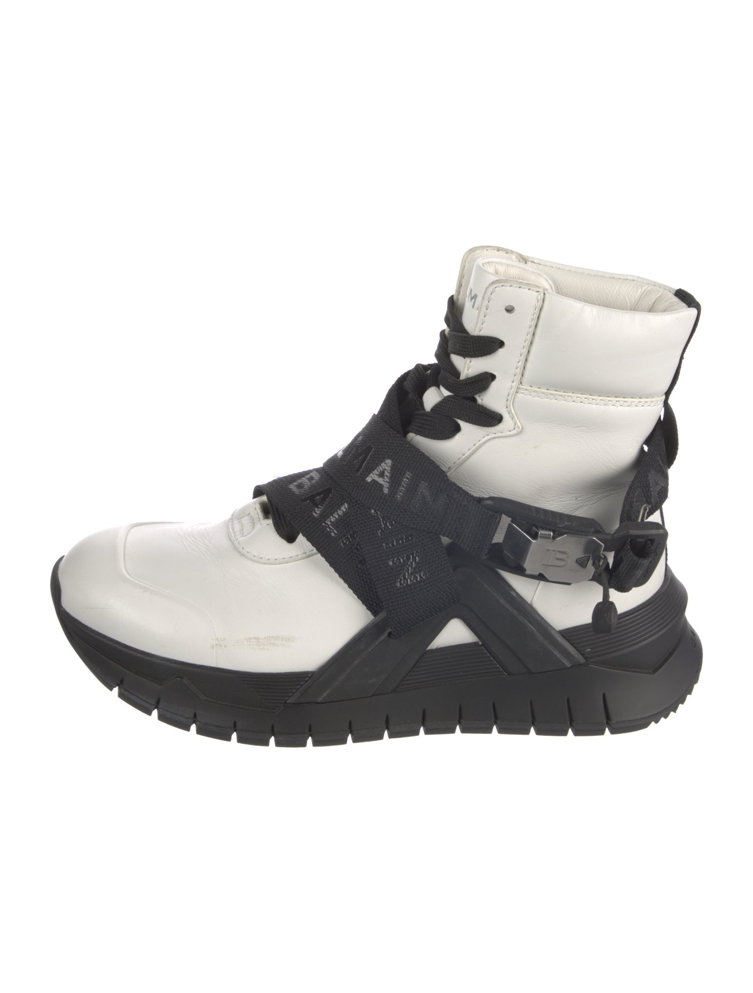 Balmain Leather Combat Boots