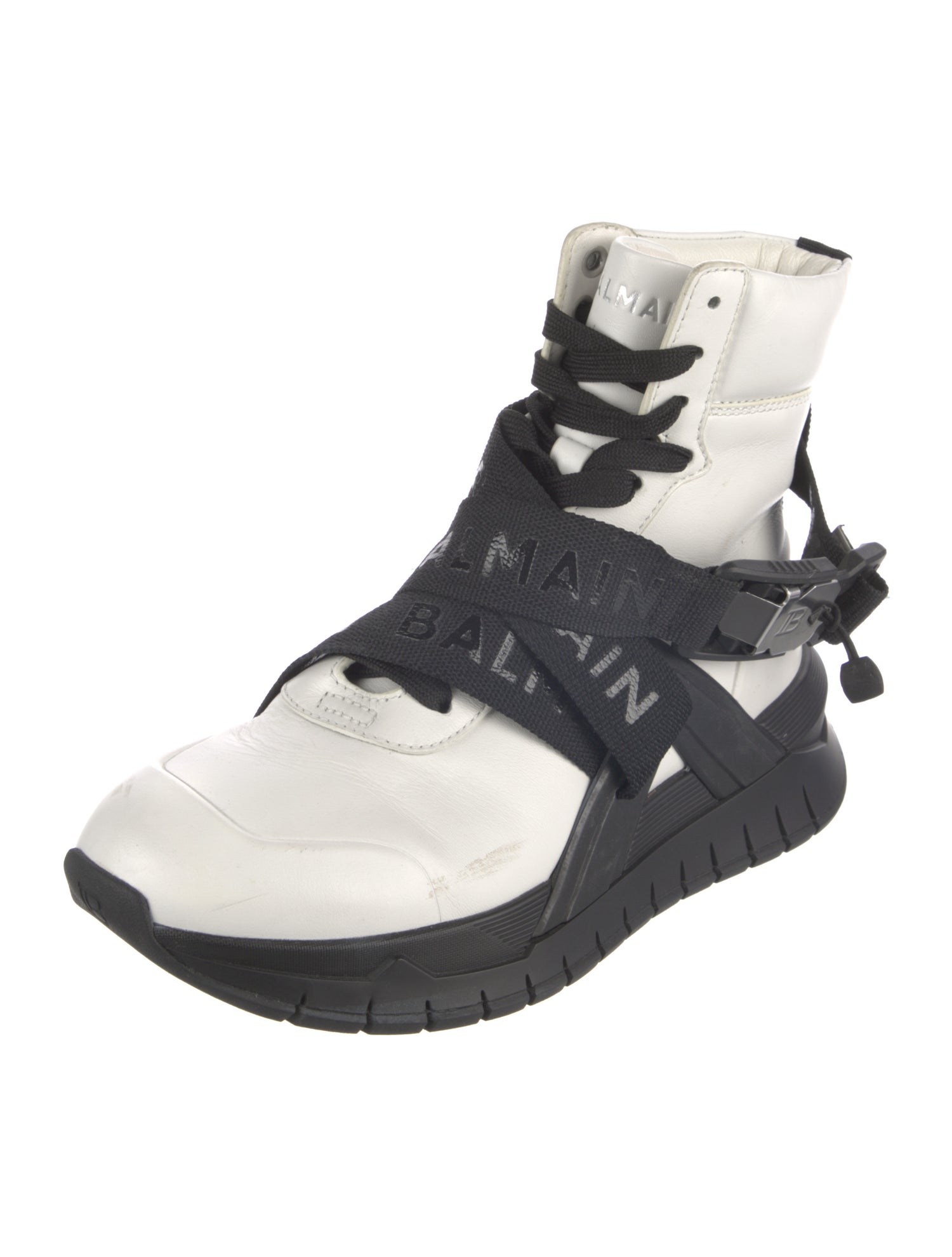 Balmain Leather Combat Boots