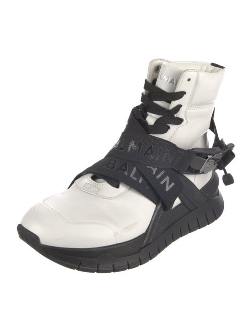 Balmain Leather Combat Boots