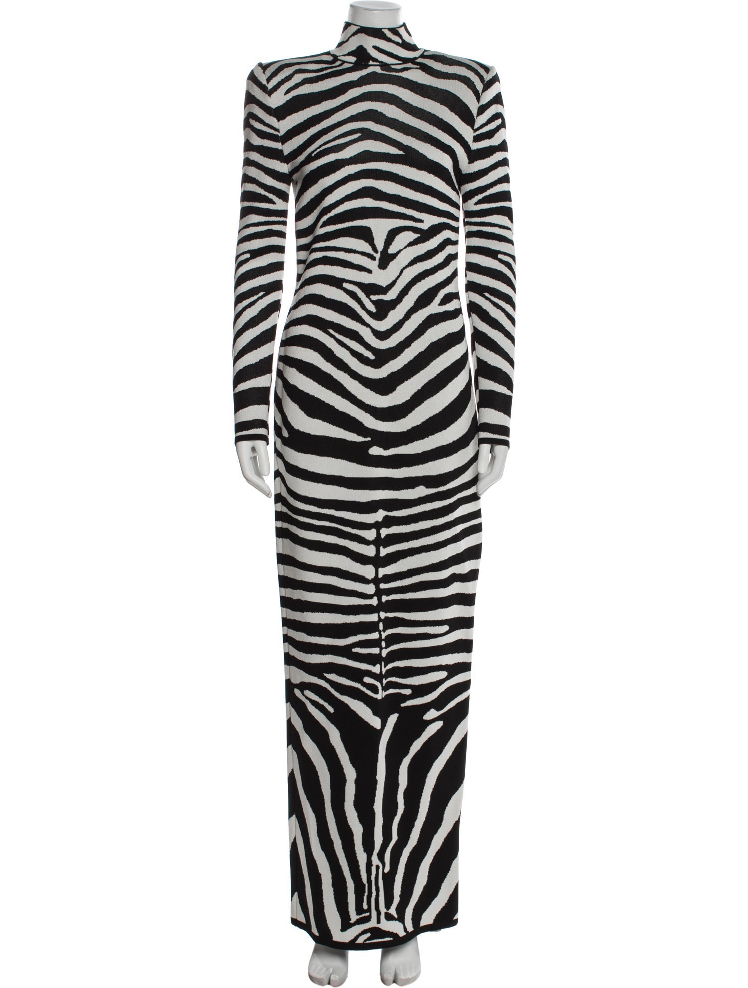 Balmain Animal Print Long Dress