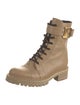 Balmain Leather Combat Boots