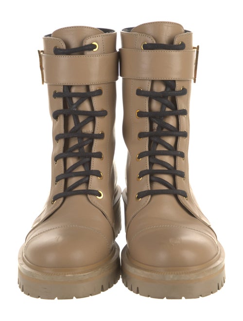 Balmain Leather Combat Boots
