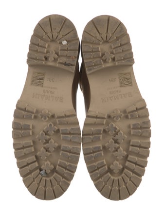 Balmain Leather Combat Boots