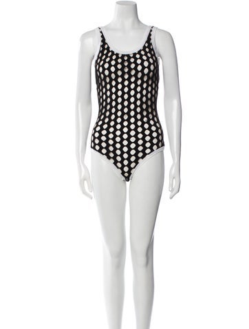 Balmain Tops Mesh Polka Dot Print Bodysuit Us2, Fr34 | XS