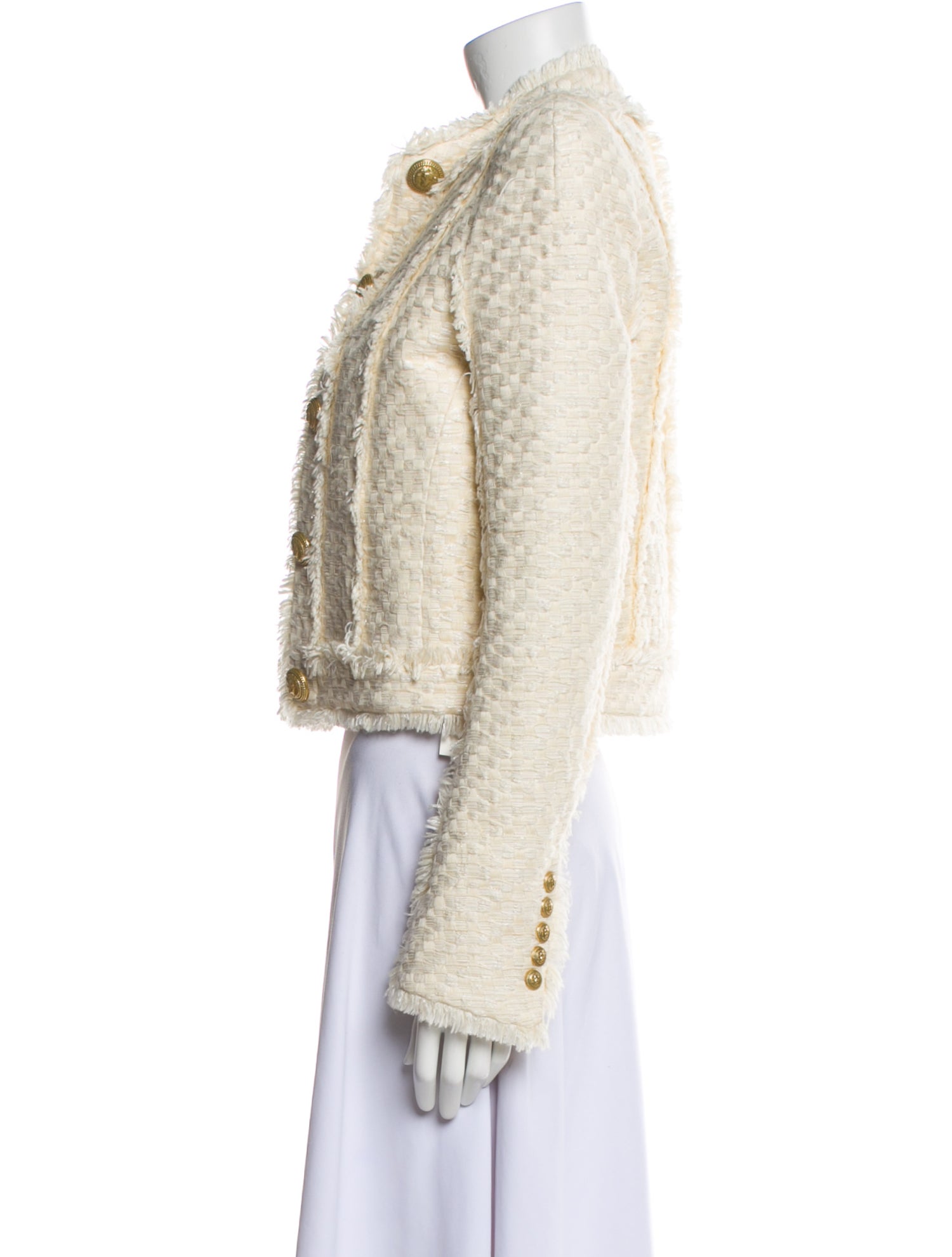 Balmain Tweed Pattern Evening Jacket