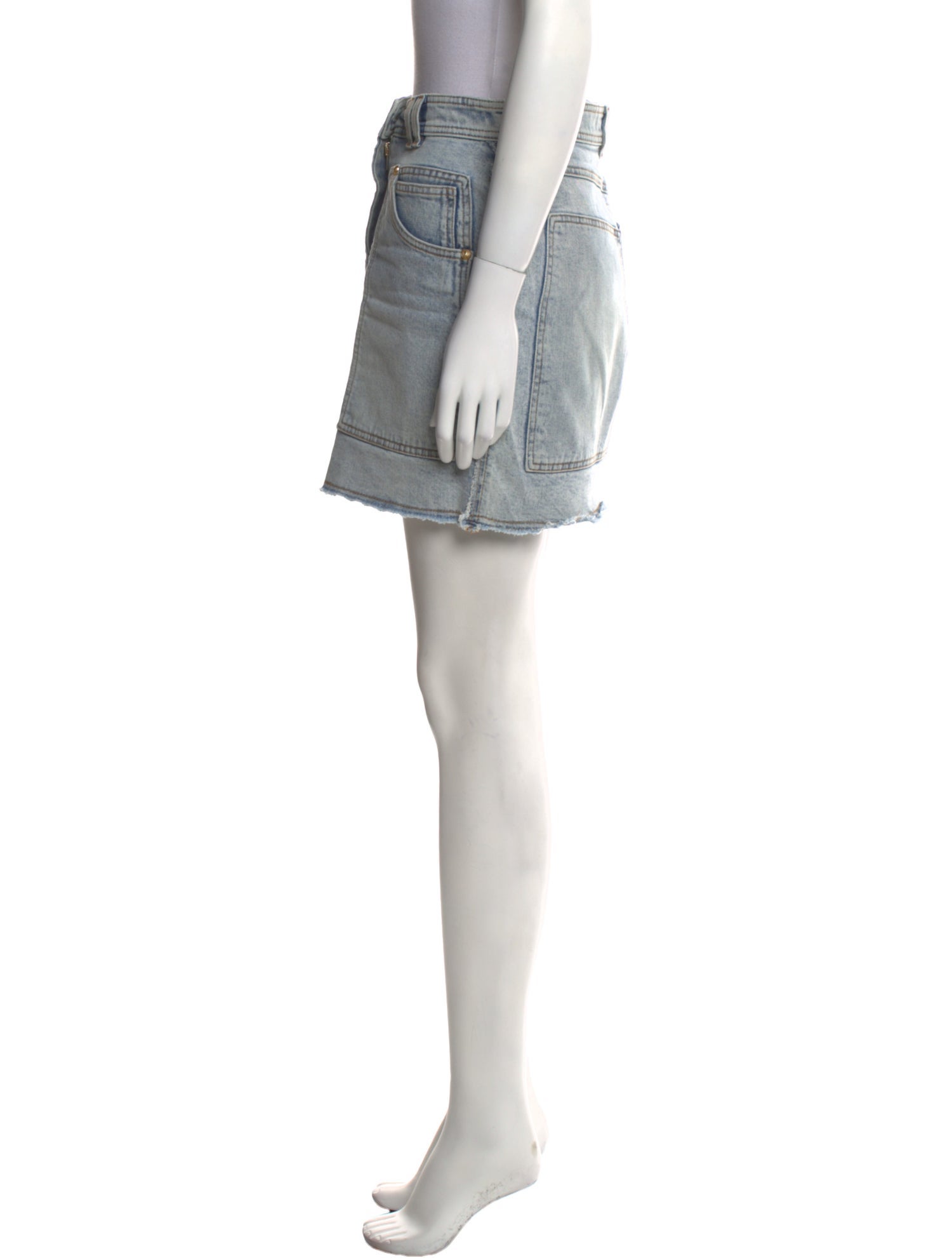 Balmain Raw-Edge Trim Mini Skirt w/ Tags