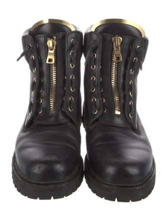 Balmain Leather Combat Boots