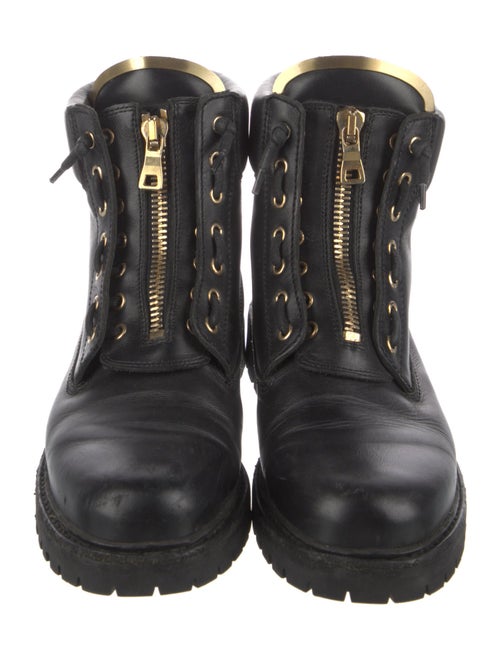 Balmain Leather Combat Boots