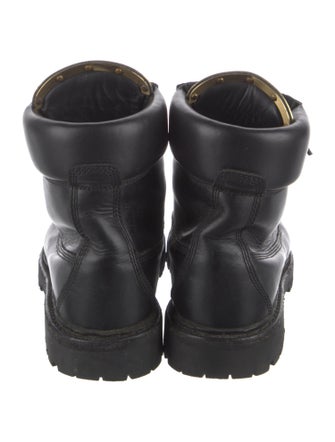 Balmain Leather Combat Boots