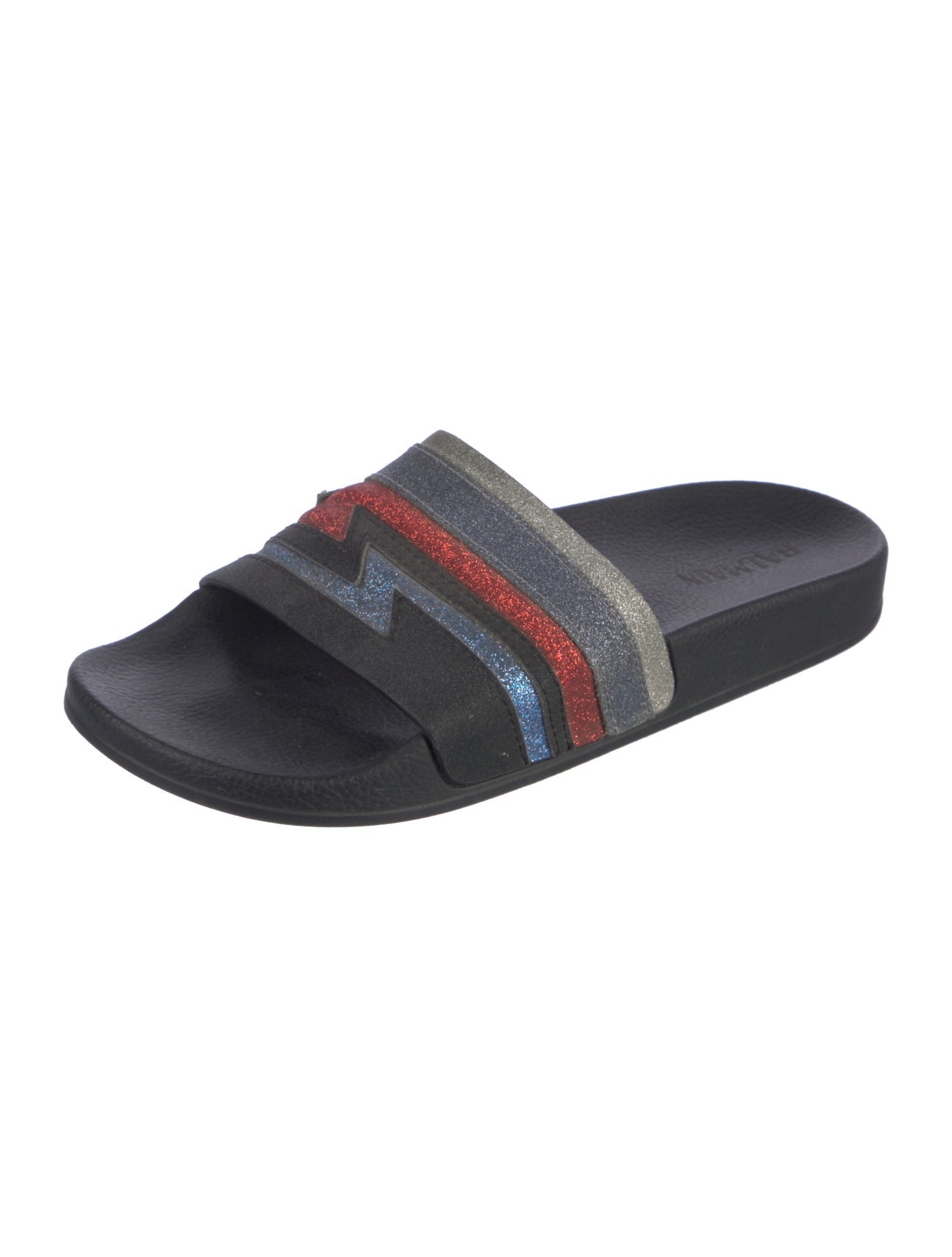Balmain Glitter Printed Slides