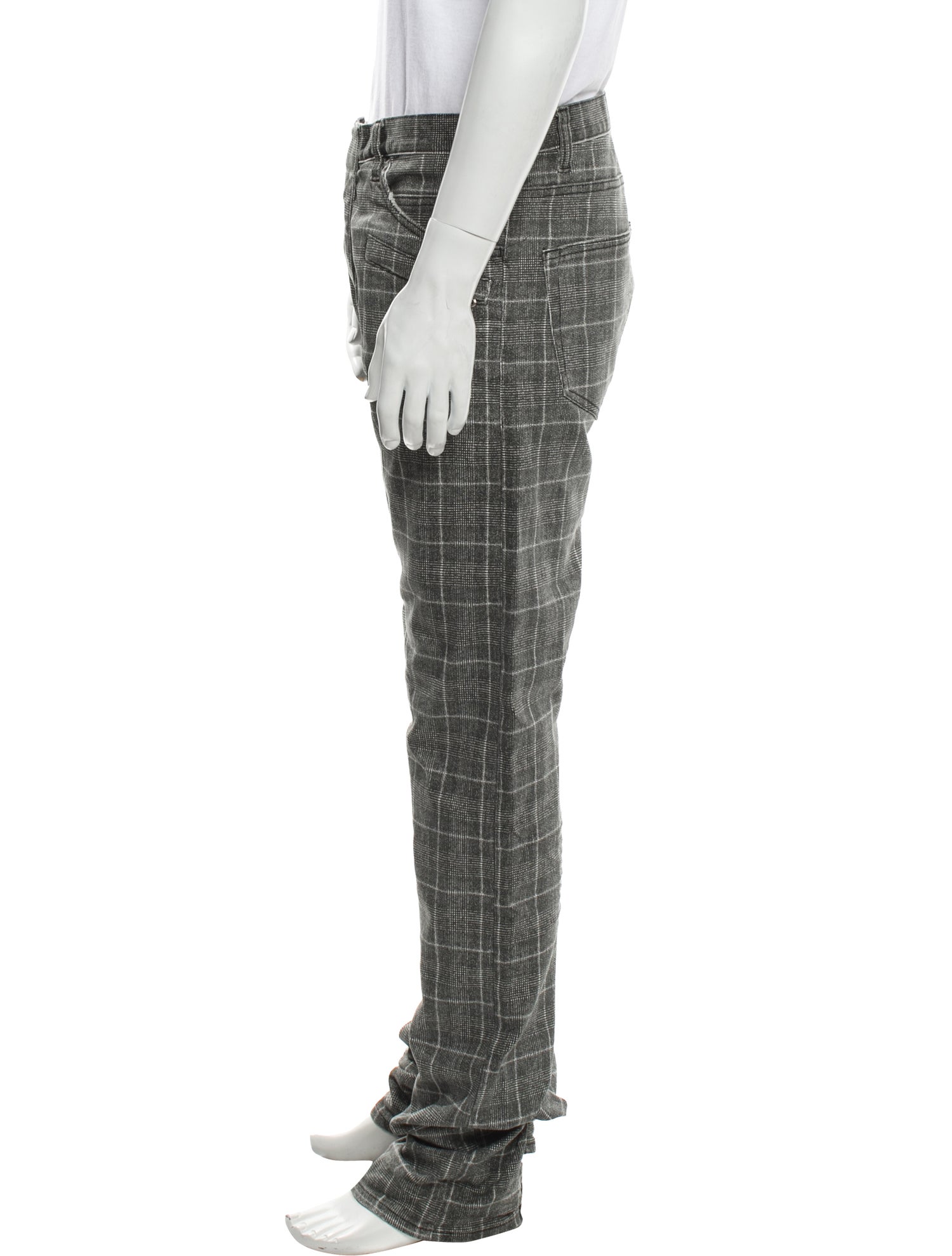 Balmain Plaid Print Pants