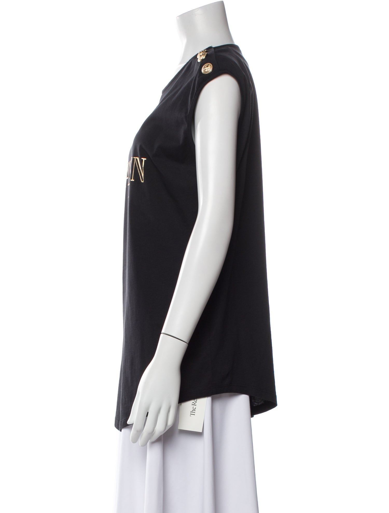 Balmain Graphic Print Scoop Neck T-Shirt