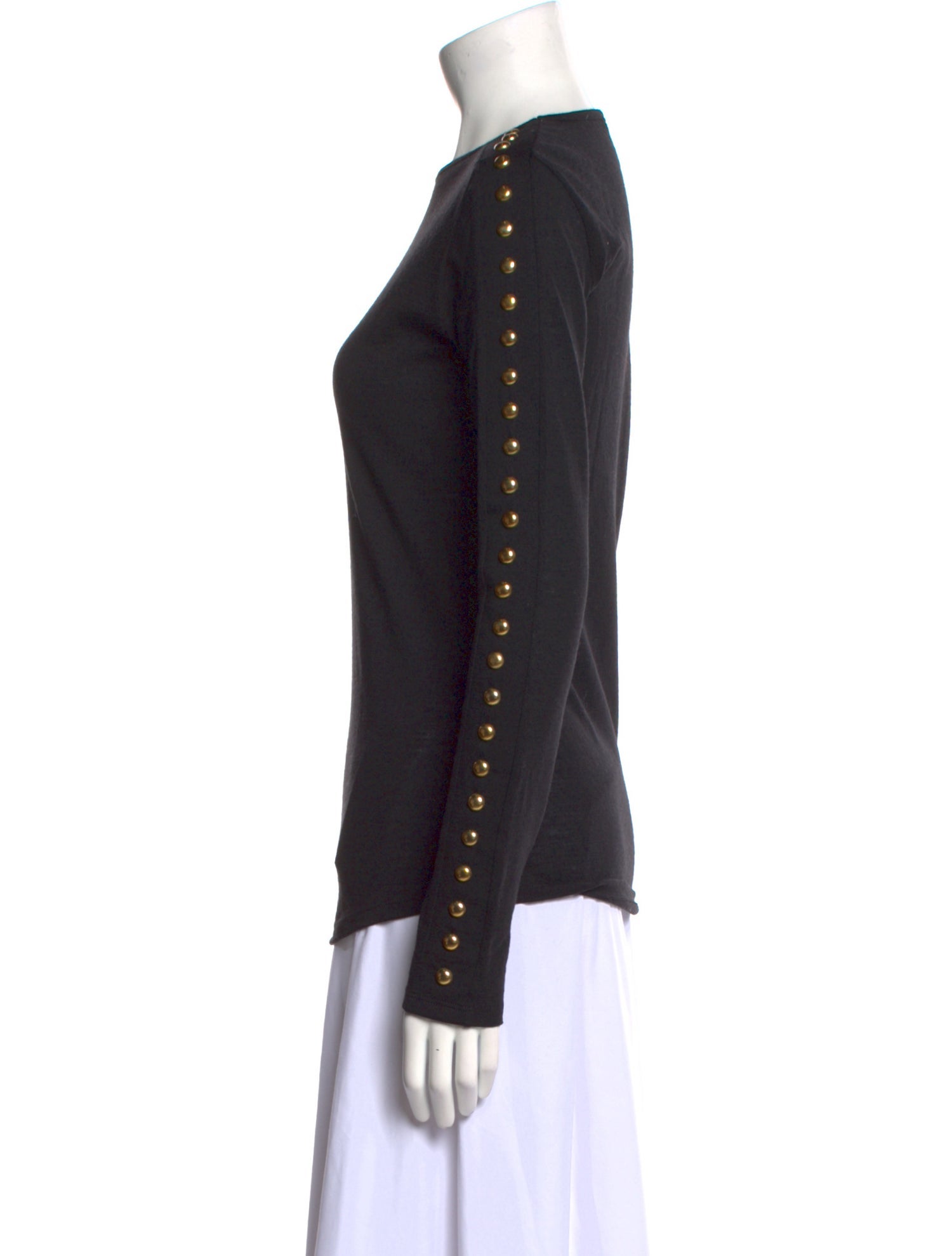 Balmain Wool Bateau Neckline Sweater