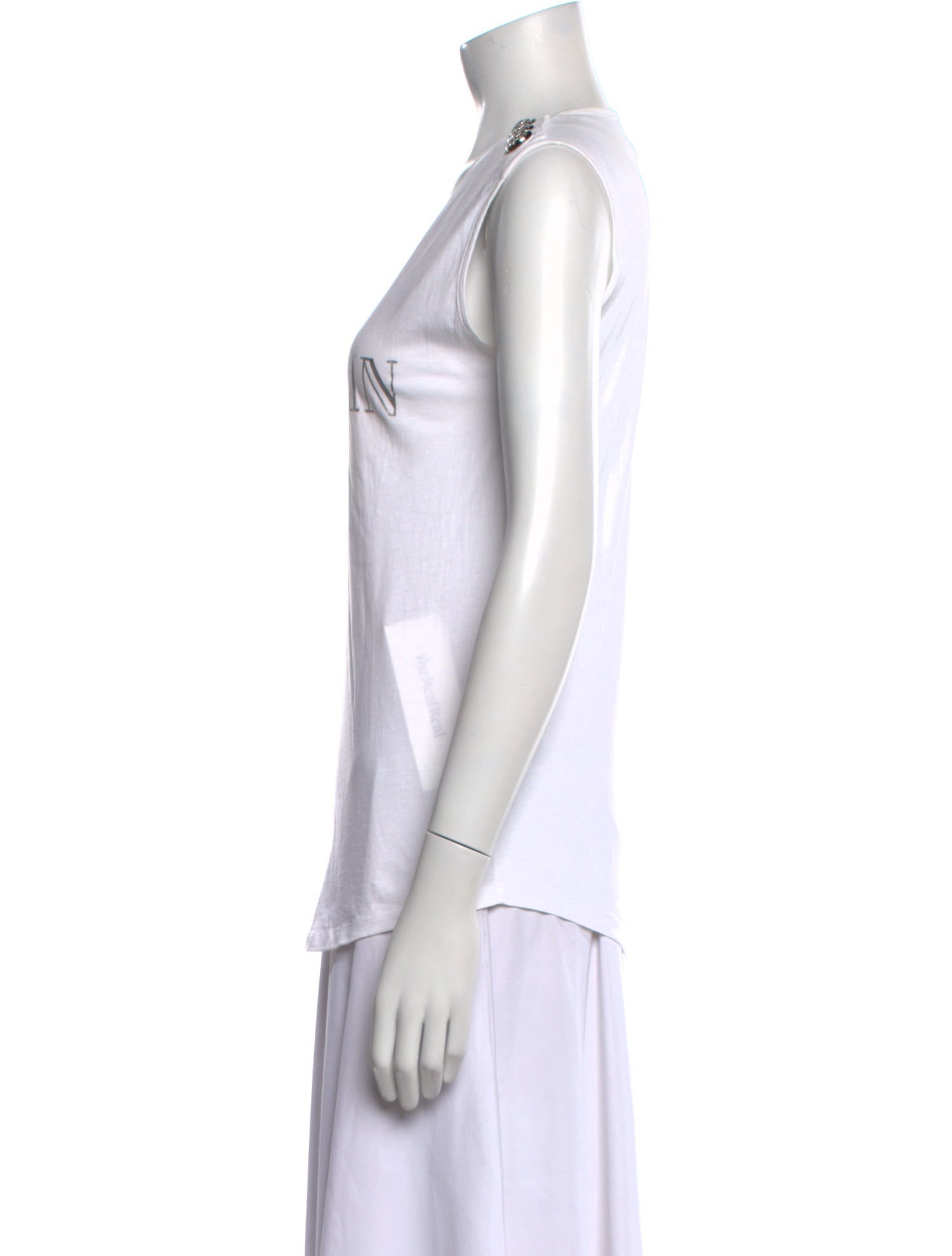 Balmain Graphic Print Crew Neck Top