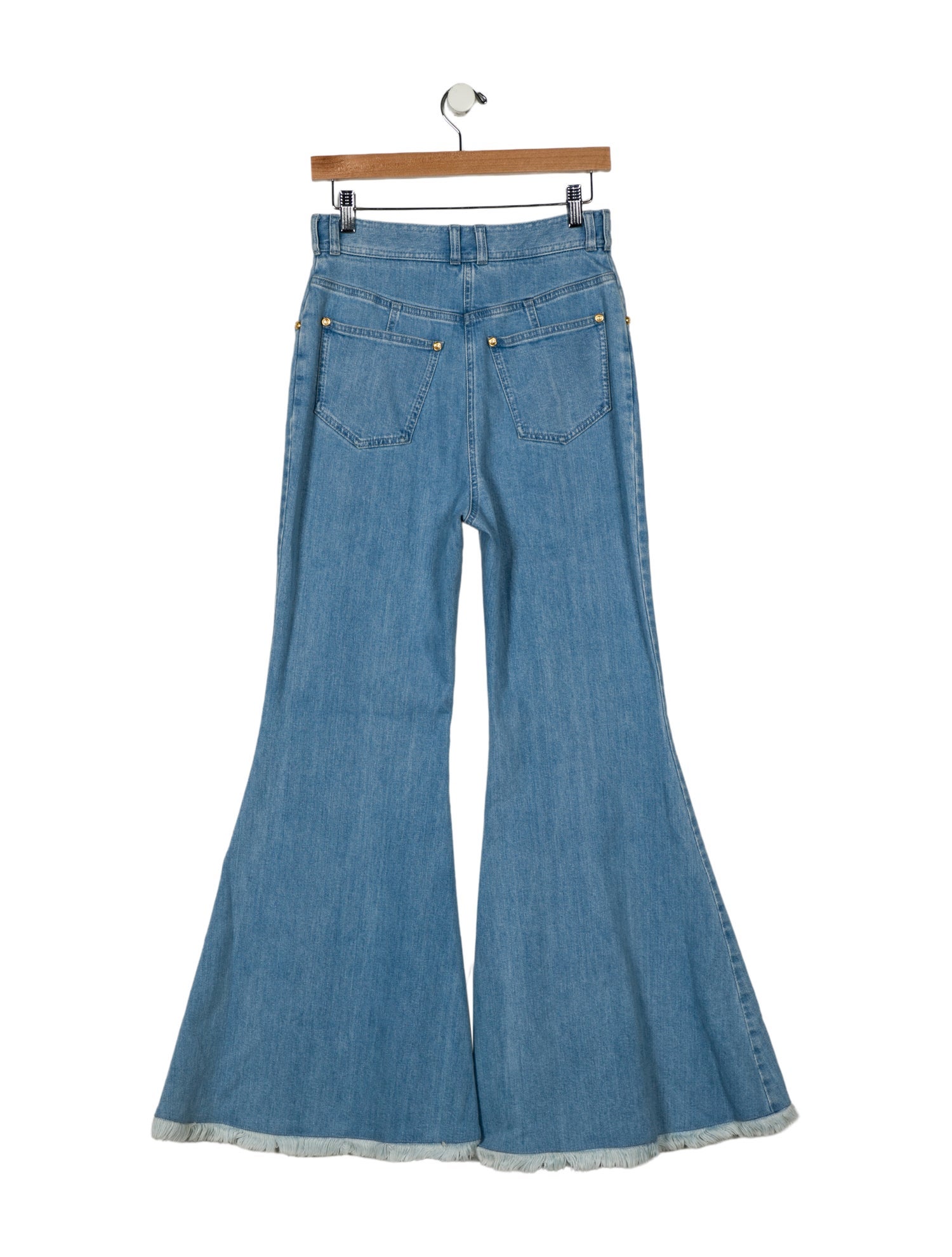 Balmain High-Rise Wide Leg Jeans