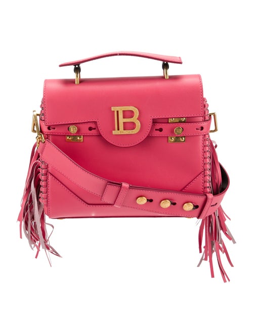 Balmain Leather Top Handle Bag