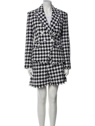 Balmain Tweed Pattern Raw-Edge Trim Short Set