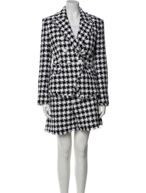 Balmain Tweed Pattern Raw-Edge Trim Short Set