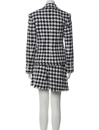 Balmain Tweed Pattern Raw-Edge Trim Short Set