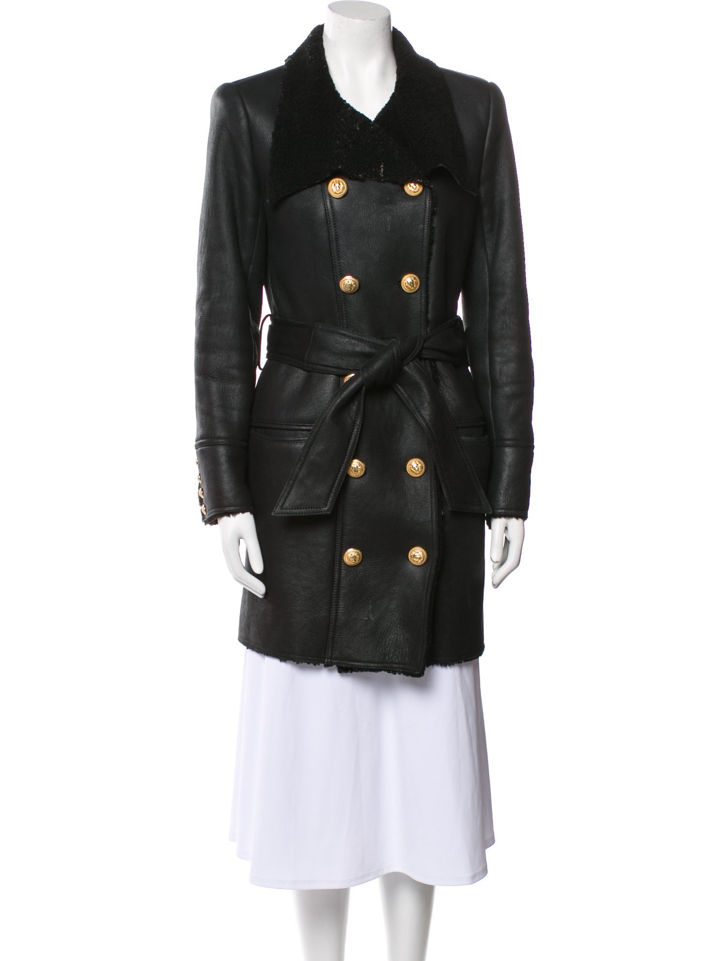 Balmain Lambskin Peacoat