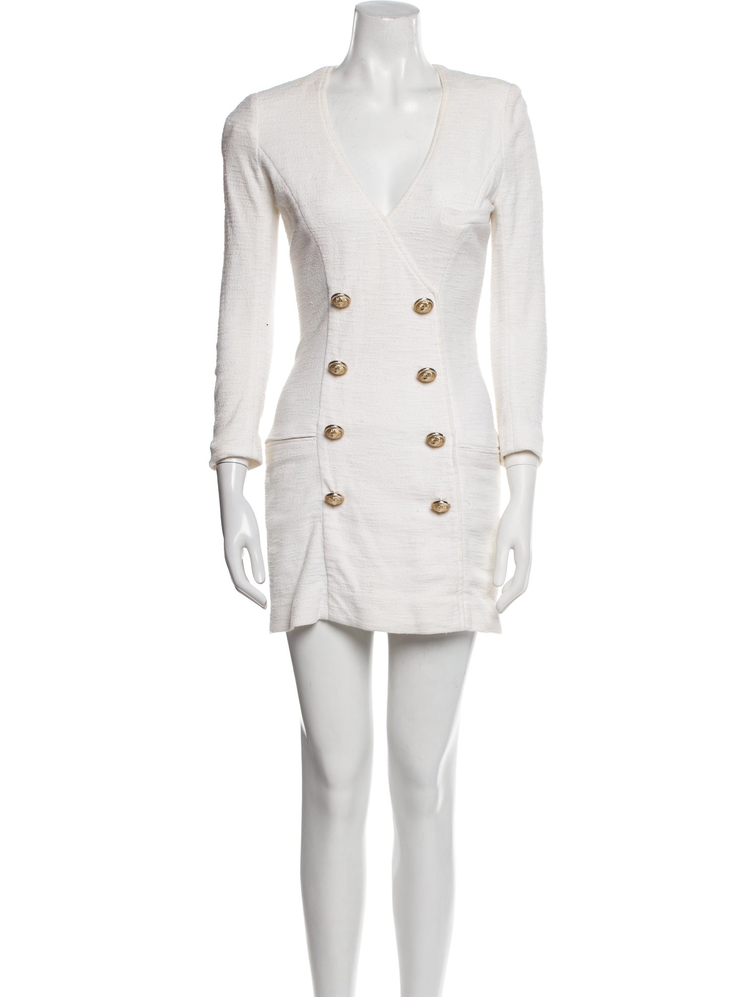 Balmain V-Neck Mini Dress