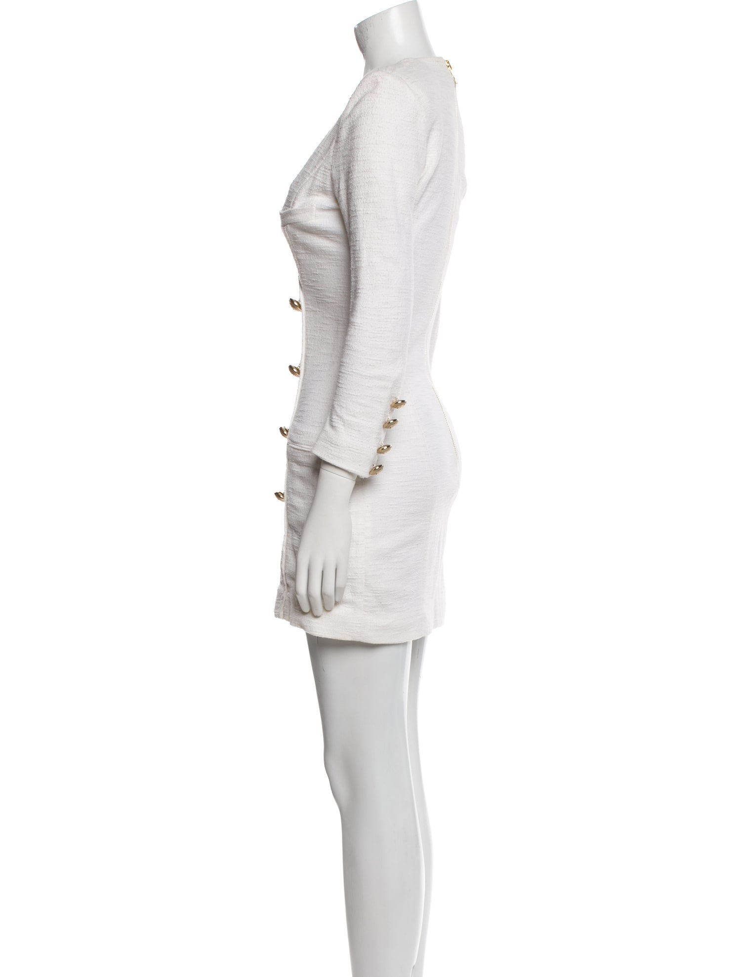 Balmain V-Neck Mini Dress