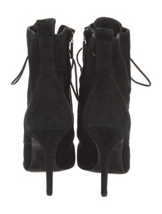 Balmain Suede Lace-Up Boots