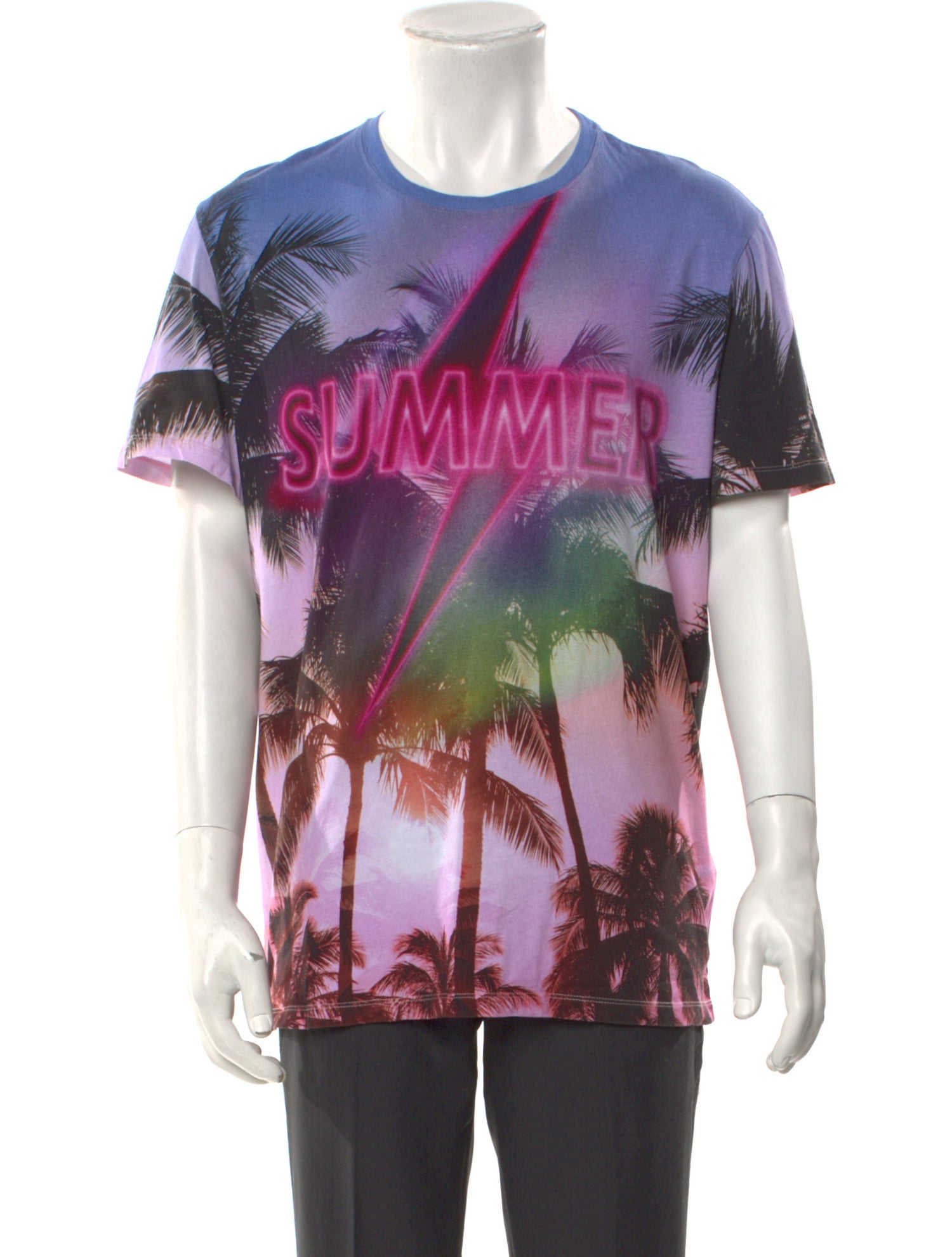 Balmain Graphic Print Crew Neck T-Shirt