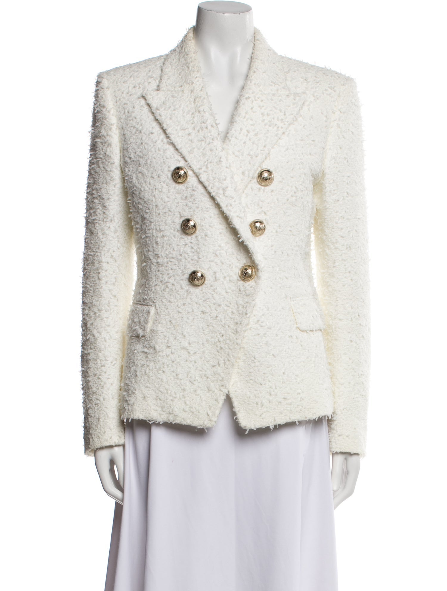 Balmain Tweed Pattern Blazer