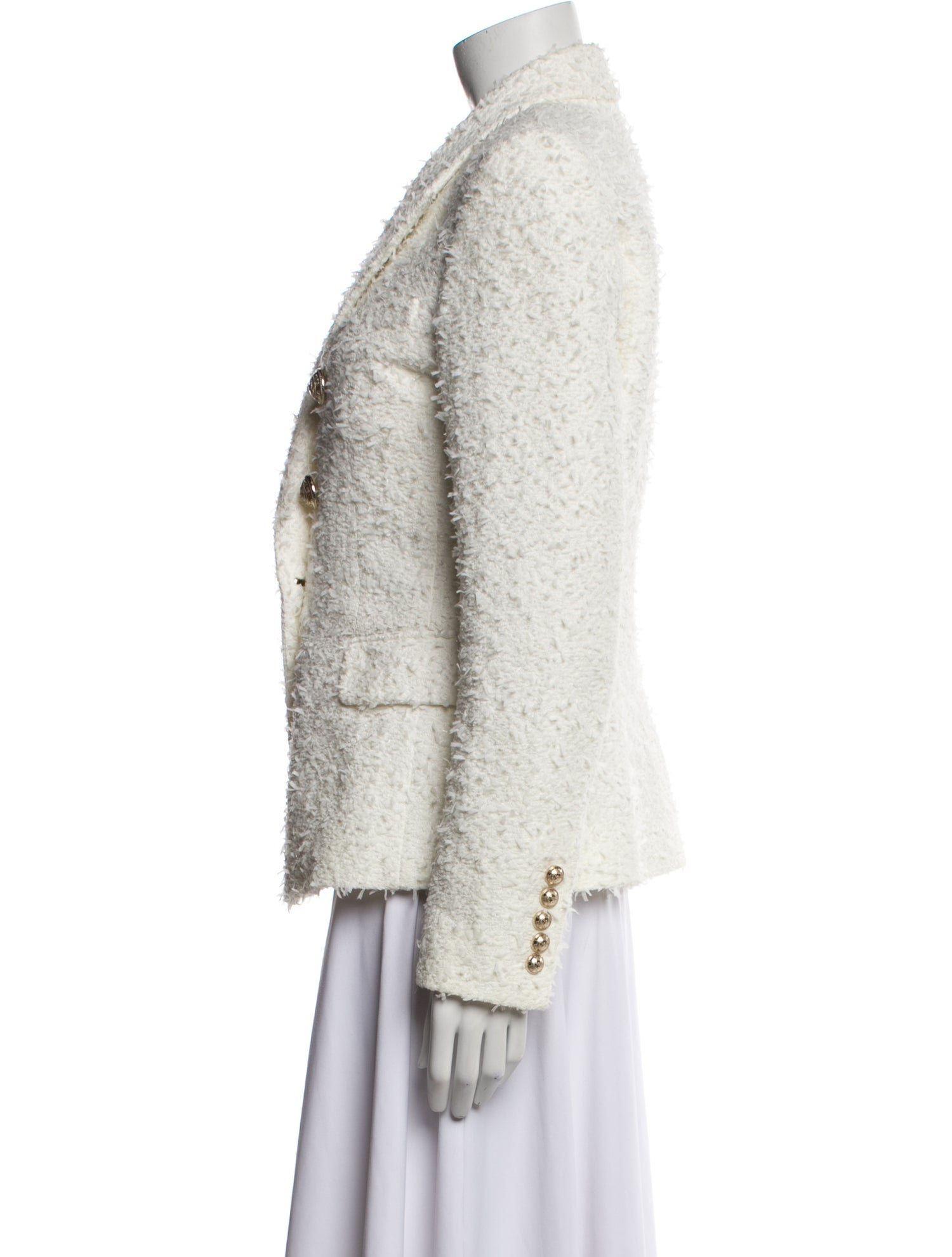 Balmain Tweed Pattern Blazer