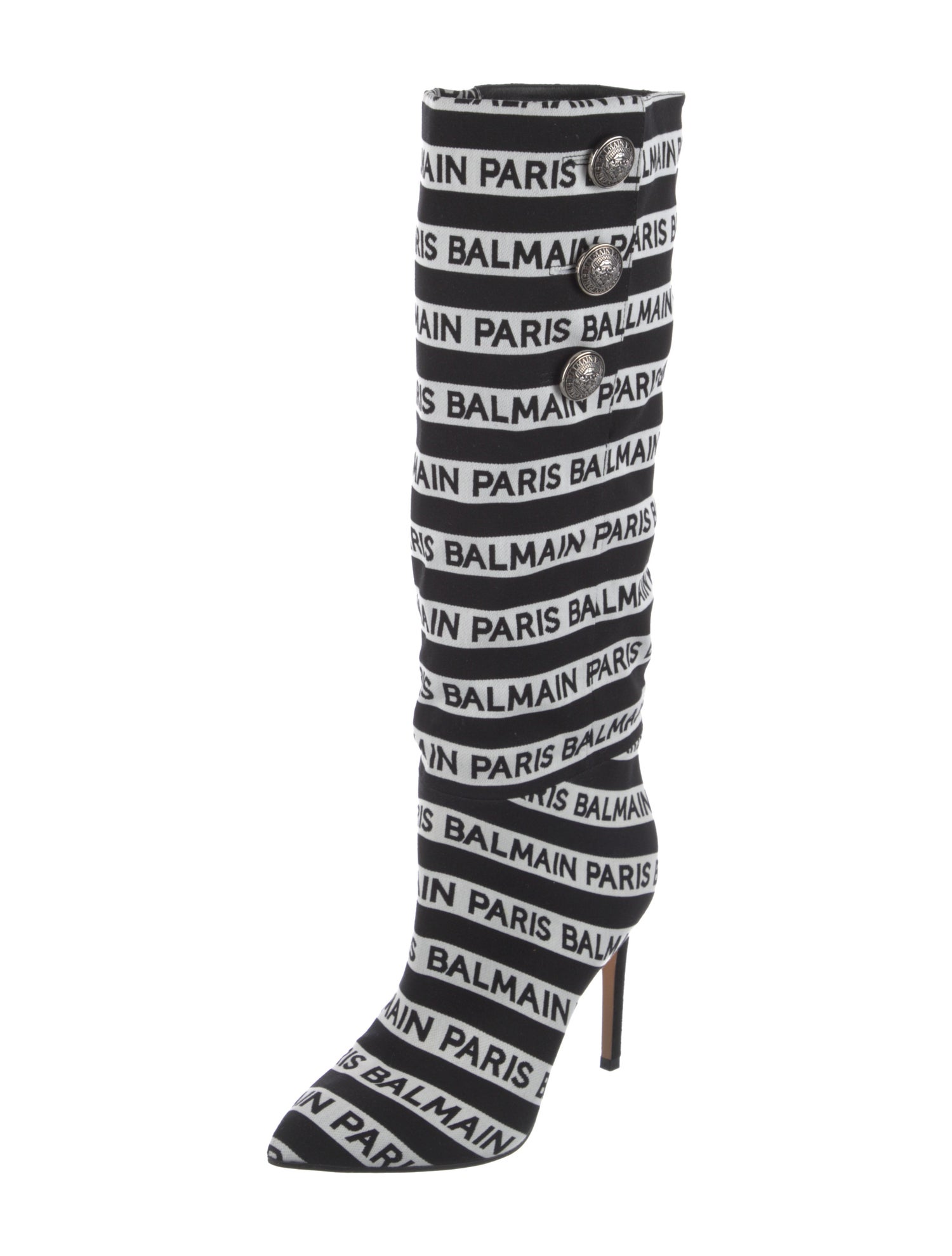 Balmain Striped Sock Boots