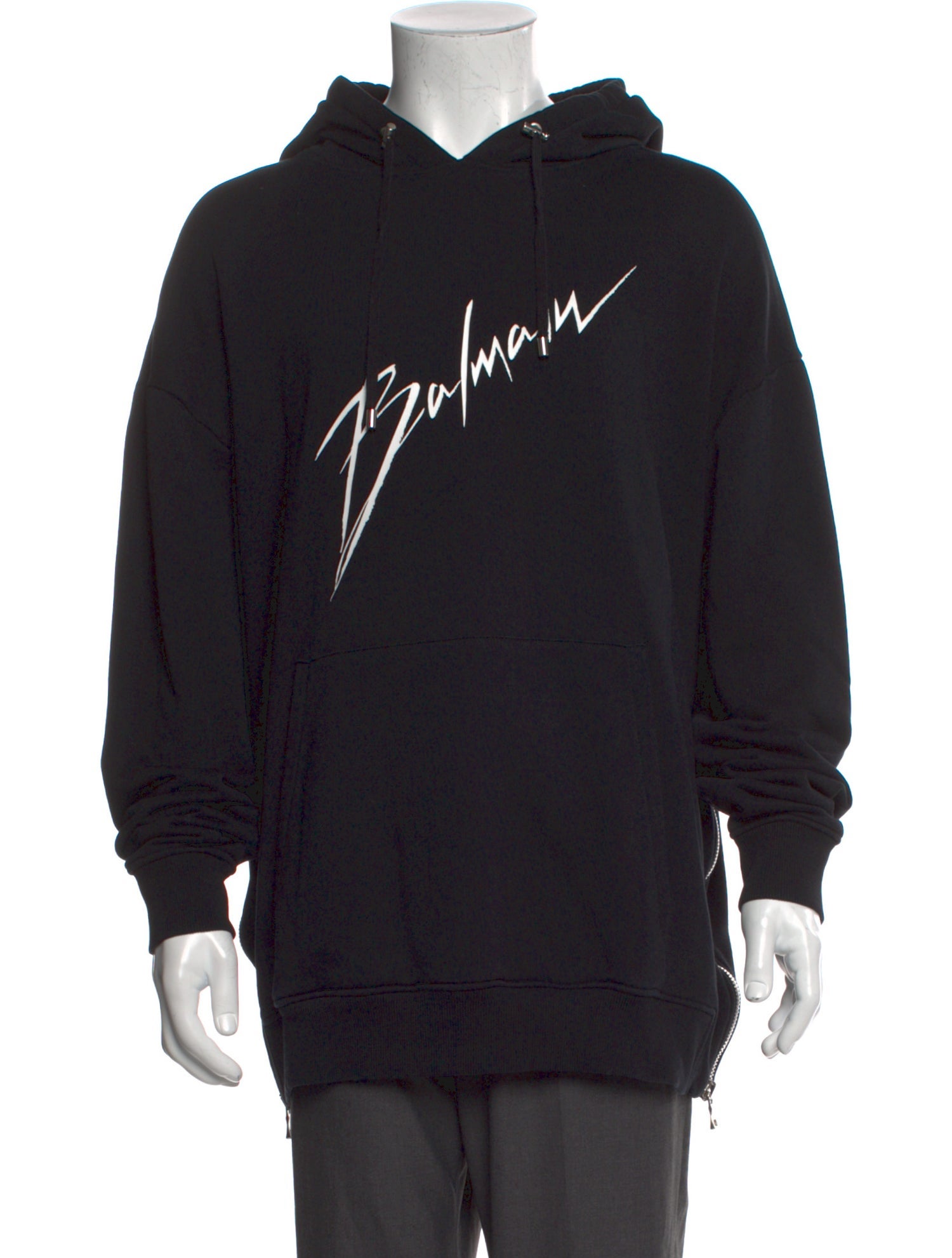 Balmain Graphic Print Crew Neck Hoodie