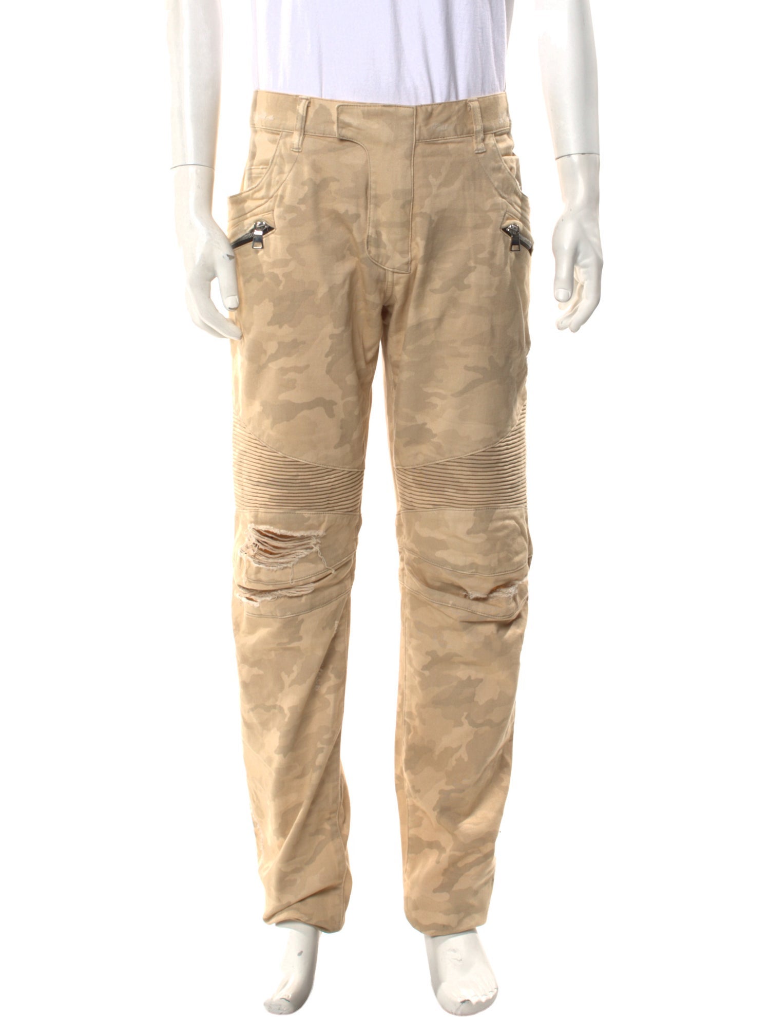 Balmain Printed Moto Pants