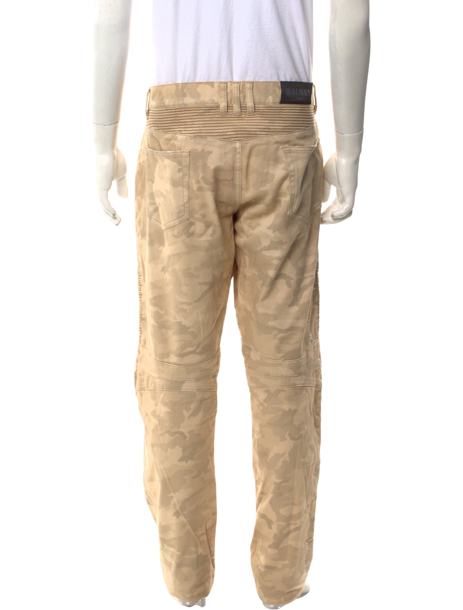 Balmain Printed Moto Pants