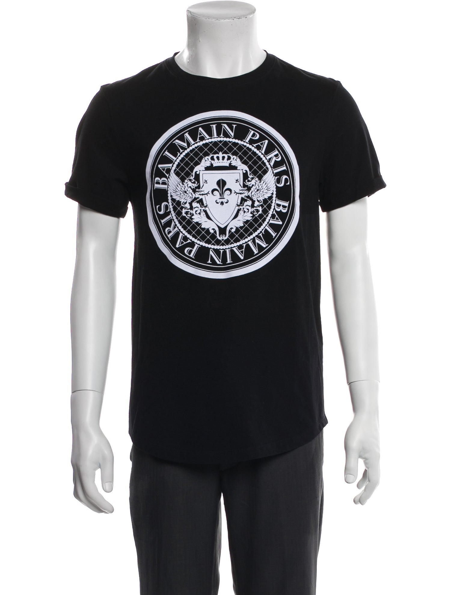 Balmain Graphic Print Crew Neck T-Shirt